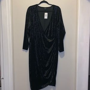 Velvet wrap dress